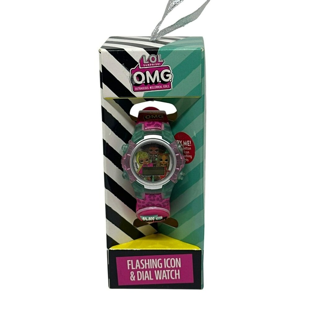 NWF LOL Surprise OMG Girls Flashing Icon Dial Digital LCD Watch - Need Batteries